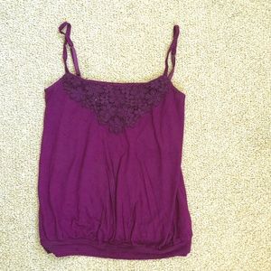 Express sphagetti top - wine color